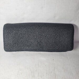 Betmar Black Woven Clutch With Magnetic Snap Closure & Interior Zipper Pocket